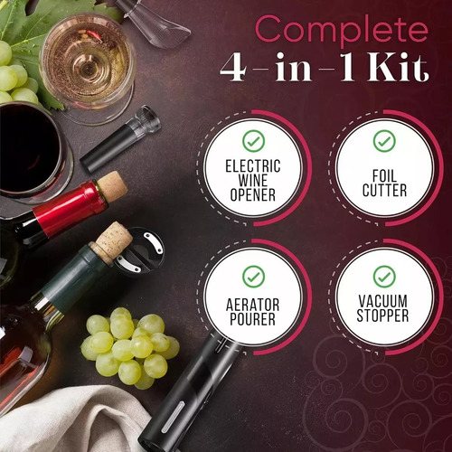 Nuevo Juego Sacacorchos Eléctrico Automático Para Vino