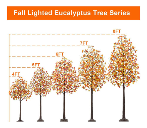 Árbol Artificial De Otoño Iluminado 2.13 M Remon