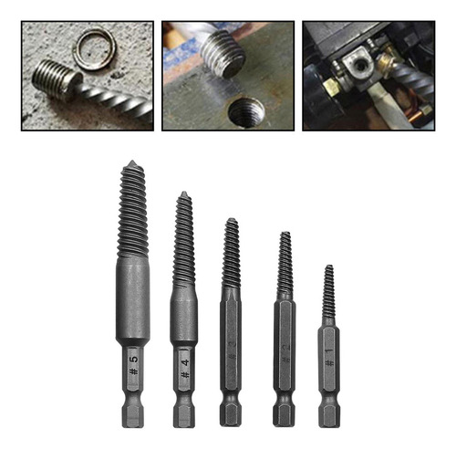 Extractor De Tornillos De 5 Piezas Práctico Fácil De Sacar