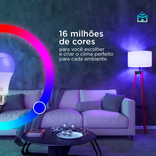 Smart Lâmpada Wi-Fi RGB+ - Positivo Casa Inteligente