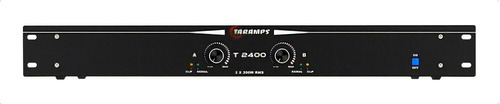 Amplificador Profissional T2400 400w Rms Receive Taramps Cor Preto Potência de saída RMS 400 W