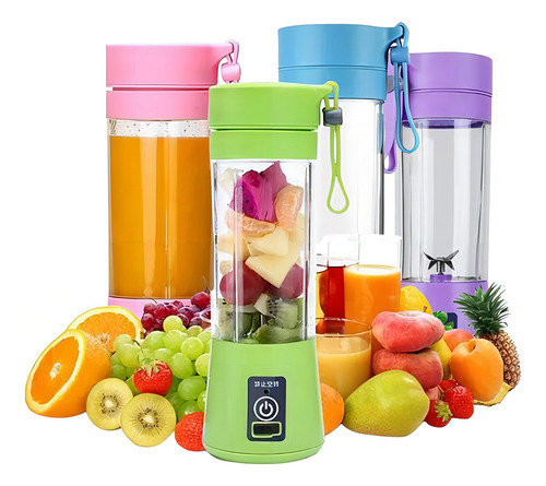 Juice Cup Mini Liquidificador Portátil Shake Elétrico Cor Verde 110V/220V