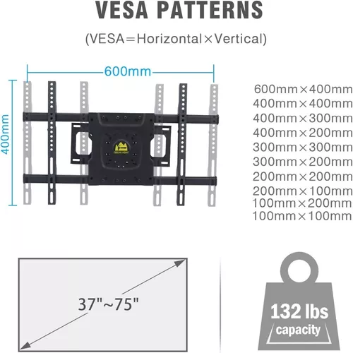 Soporte Base Brazo Para Pantalla Tv Pared 37-75 Pulgadas