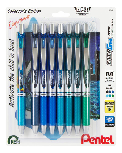 Pen Pentel Energel Rtx, Gel Líquido Retráctil, 0,7 Mm, Paque