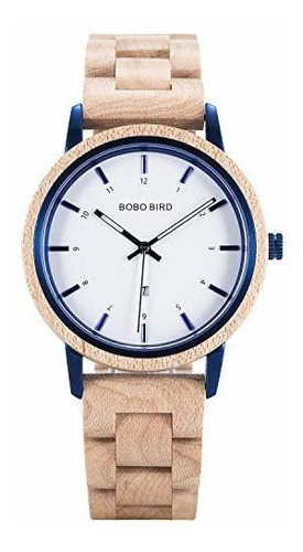 Bobo Bird Reloj De Madera Con Estilo Para Hombres, Mujeres, 