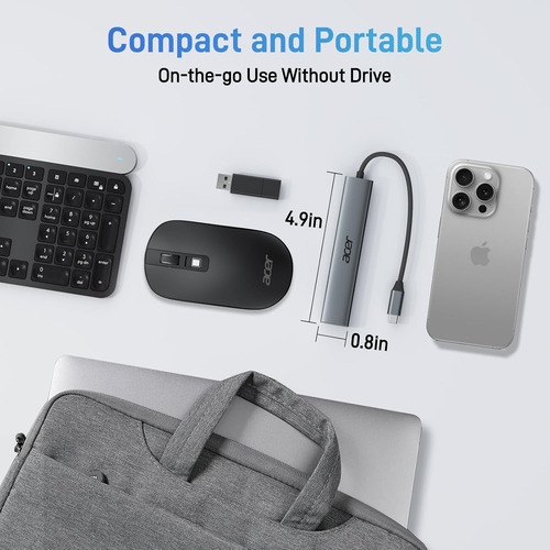 Acer 5 In 1 Usb C Hub With 4k Hdmi, 100w Power Delivery, ...