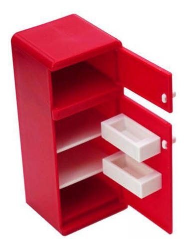 2 12 Escala Móveis De Casa De Bonecas Modelo De Vermelho