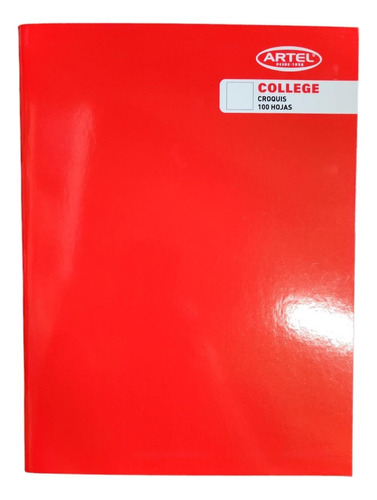 Cuaderno College Croquis Rojo 100 Hjs. Artel