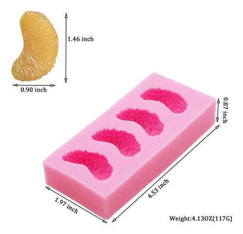 4pcs Moldes De Silicona Para Gelatina Con Forma Frutas Fresa