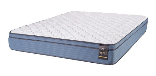Colchon King Koil Aspen 160 X 200 + 2 Almohadas Queen Size Color Blanco Y Azulado