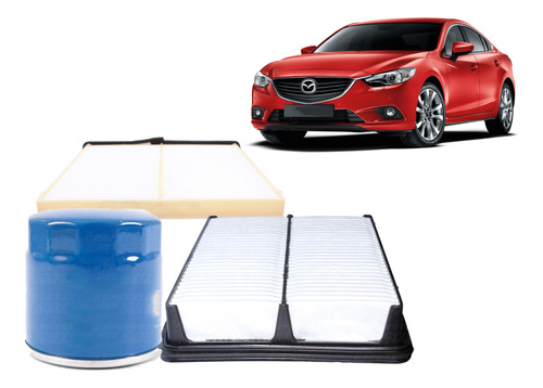 Kit Filtros Mazda 6  2.5  12 - 18  Aceite Aire Polen