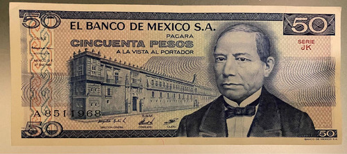 Billete Sin Circular De $50 Pesos De 1981