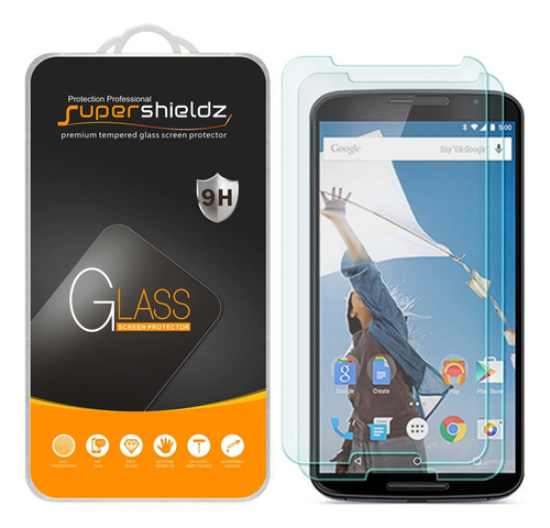  2-pack  Supershieldz Vida Para Nexus 6 Protector De Visual