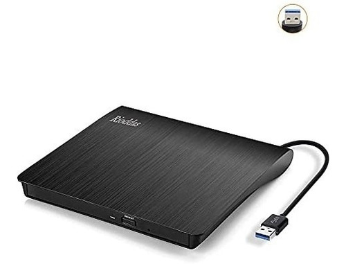 Imagen 1 de 6 de Unidad Cd Externa Usb 3.0 Portátil Cd Dvd