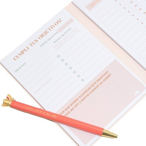 Cuaderno Mini Tríptico Para Registrar Objetivos