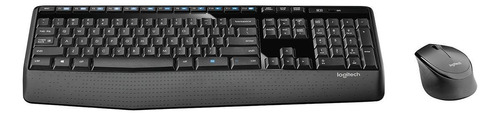 Kit de teclado y mouse inalámbrico Logitech MK345 Español  color negro