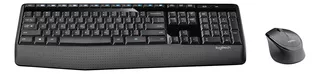 Kit de teclado y mouse inalámbrico Logitech MK345 Español color negro