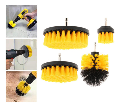 Kit De Cepillo De Taladro Resistente Para Amarillo