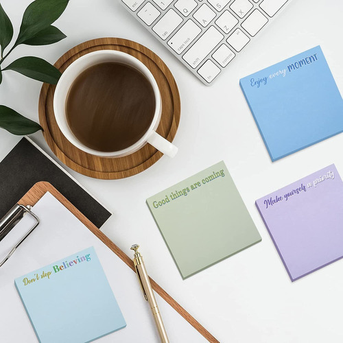 Inspirational Sticky Notes Motivational Colorful Memo Notepa