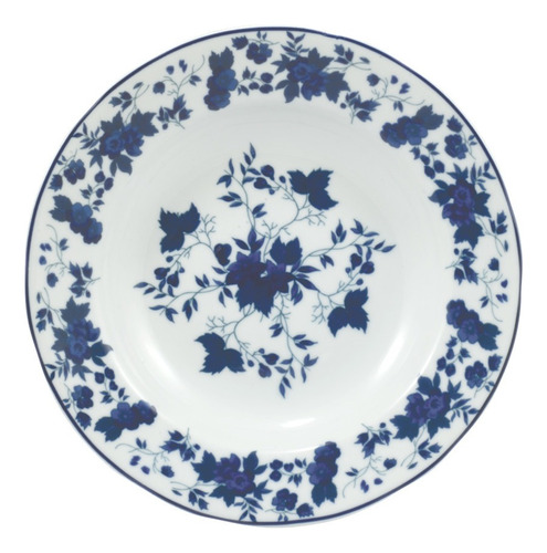 Prato Fundo 23 Cm Porcelana Real By Schmidt - Dec. Folhagem