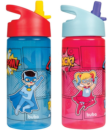 Imagem 10 de 10 de Garrafinha Infantil Buba Canudo Retrátil Água Suco Envio 24h