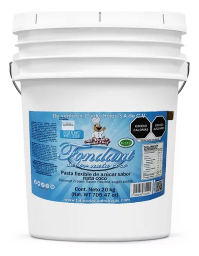 Fondant Nata Coco Blanco Ma Baker 20kg
