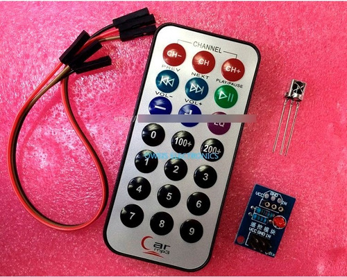 Kit Arduino Control Remoto Infrarrojo Mas Receptor + Cables