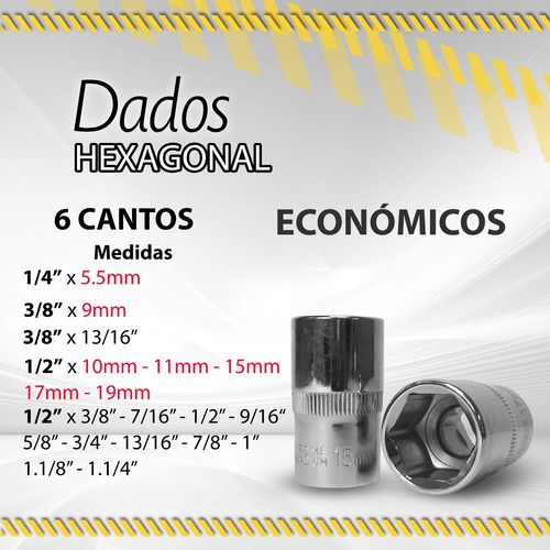 Dado Hexagonal 6 Cantos Economico / Variedad De Medidas