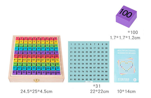 Juego De Mesa De Conteo De Cien Tableros De Matemáticas De