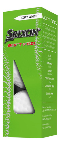 Pelotas De Golf Srixon Soft Feel Blanca X3