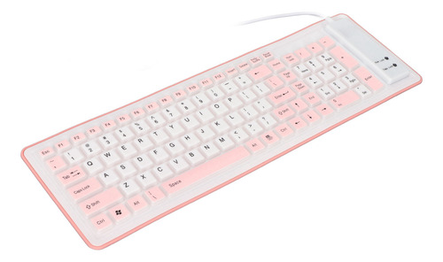 Teclado Silencioso De Silicona Plegable, 103 Teclas, Cable U