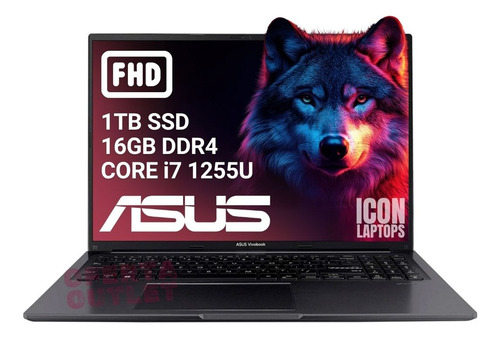 Notebook Asus Core I7 16gb Ram 1tb Ssd Vivobook Gamer Outlet Color Negro
