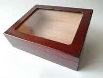 Comprar Humidor Para Puros, De Cedro Para 20 Puros Tapa Vidriocherry