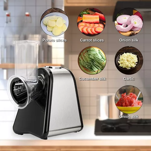 Rallador Eléctrico Rebanador Cortador Verduras Queso Frutas