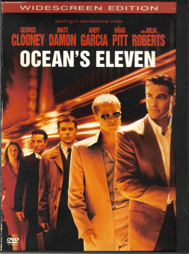 Ocean's Eleven Dvd George Clooney Matt Damon Brad Pitt