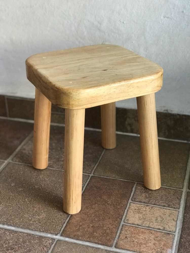 Taburete Para Niño (a) Asiento Infantil Banco Madera