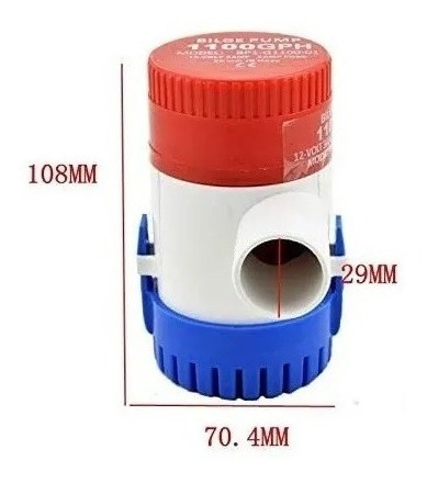 Imagen 3 de 6 de Bomba De Achique 1100 Gph 12v Nautica Pileta Sumergible