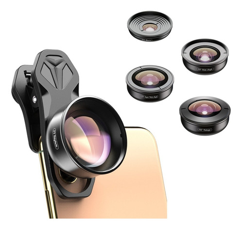 Kit 5 Lentes Para Celular Apexel - Wide / Telefoto / Macro
