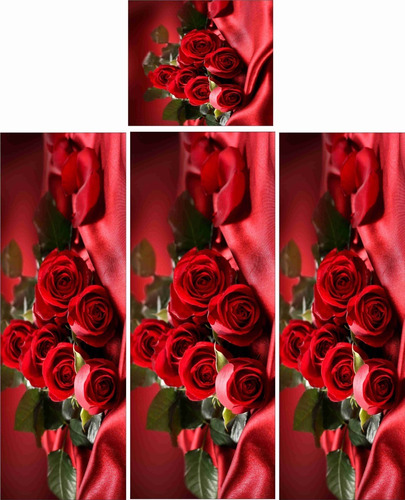 Adesivo De Geladeira Freezer Envelope Completo Flores Rosas