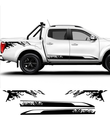 Imagen 1 de 1 de Kit 4pz Vinil Stiker Estampado Calcas Np300 Y Frontier 16-21