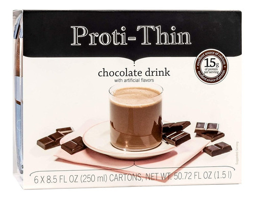 Proti-thin Creamy Chocolate Alto Proteína Listo Para Beber,