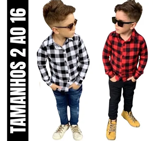 Camisa xadrez infantil best sale masculino