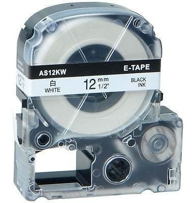 Imagen 3 de 7 de Cinta Etiqueta Negro/blanco 12mm 8m Epson Labelworks Lw-300