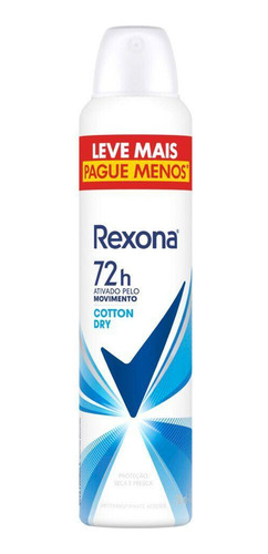 Kit 12 Desodorante Anti Aero Fem Rexona Cotton Dry 72h 250ml