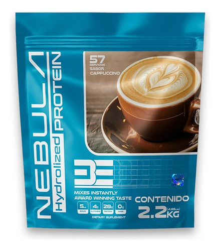 Be Nebula 100% Proteina Whey Isolate 2,2 Kg 57 Serv Sabor Cappuccino
