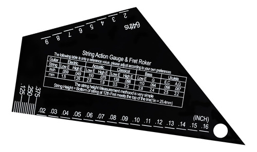 String Action Gauge, Guitar String Height Ruler, Fret Rocker