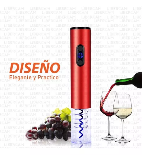 Sacacorchos eléctrico para vino, automático, 6 segundos, abridor  Electric  wine bottle opener, Electric corkscrew, Electric wine opener