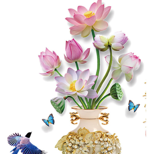 Adhesivo Decorativo Para Pared, De Flores, Estilo A