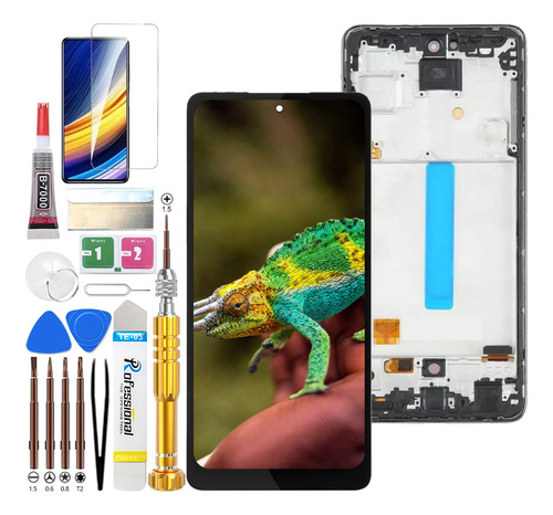 Pantalla Lcd Táctil Para Samsung A52 4g Con Marco A525f A525 Sm-a525f Sm-a525f/ds Sm-a525m Sm-a525m/ds Jkpkj