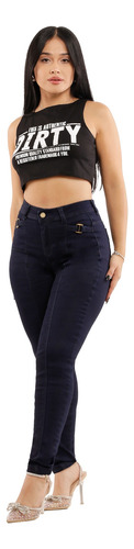 Jeans Pitillo Azul Je3637a